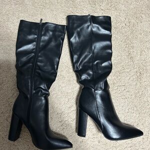 Elegant Black Knee-High Boots